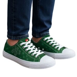 HOUSE OF CHINGASOS Celtic Skull Low Top Green White‎ St Patricks Leprechaun Hat